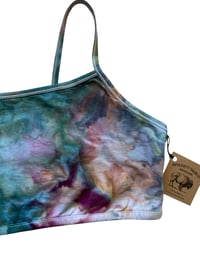 Image 6 of XXL (44) Cotton-Blend Strappy Bralette in Earthy Watercolor Ice Dye