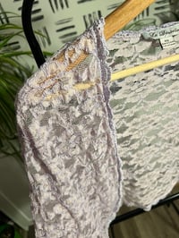 Image 3 of purple lace crop top