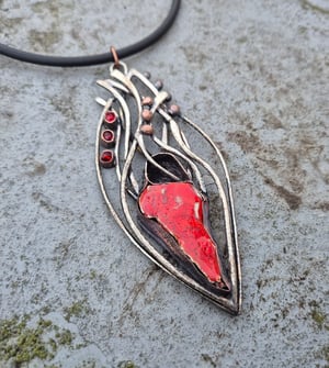 Fiery heart pendant 