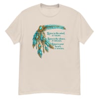 Image 8 of Listen to the Wind Western Feather Shirt – Inspirational Boho Cowgirl Quote T-Shirt