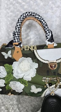 Image 2 of Size 9 White & Camo Fierce & Fab Crocs, Speedy, Hat