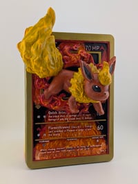 Image 2 of Flareon Handpainted Pokemon TCG Wall Art