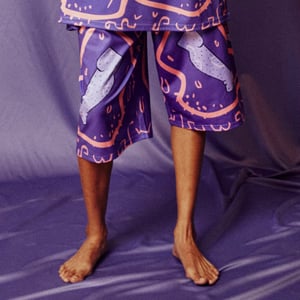 Image of One-Off Collection Purple Muscle Baggy Shorts