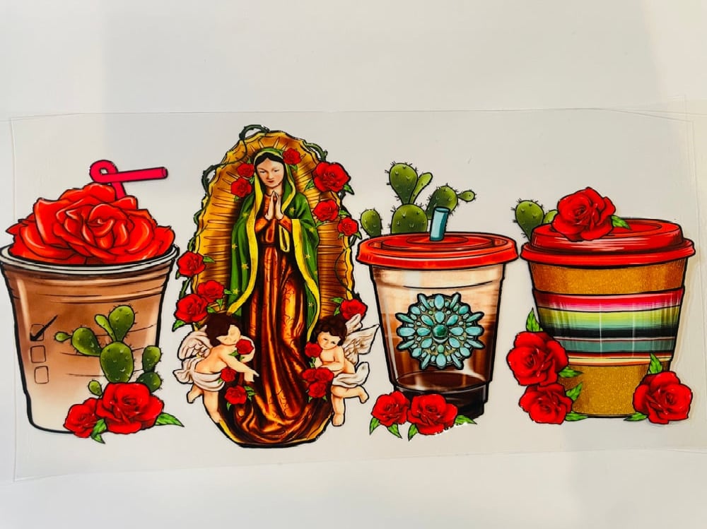 Image of Virgen de Guadalupe and Coffee