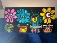 Image 4 of Flower Pots of the Sea Canvas