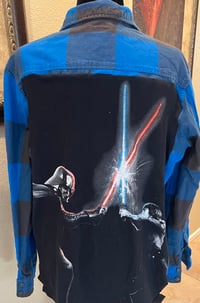 Vintage Blue/Black Flannel Shirt Star Wars 