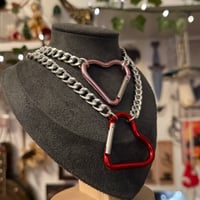 Image 2 of Heart Carabiner Chain Necklace