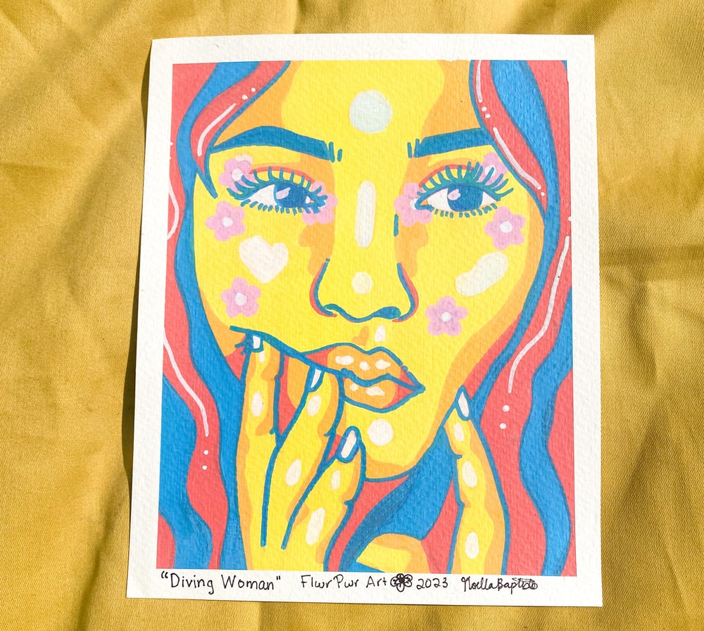 Image of “Diving Woman” Original Painting