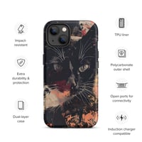 Image 25 of Beautiful Black Cat Face Splatter Painting Tough Case for iPhone®