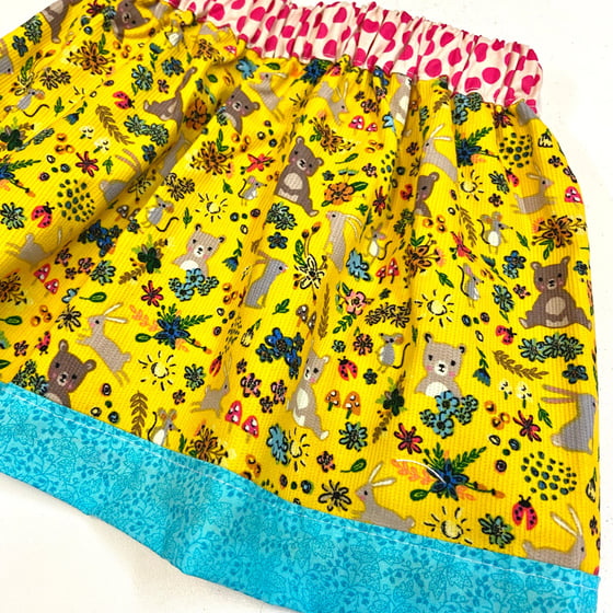Image of Cord Skirt - Yellow Forest