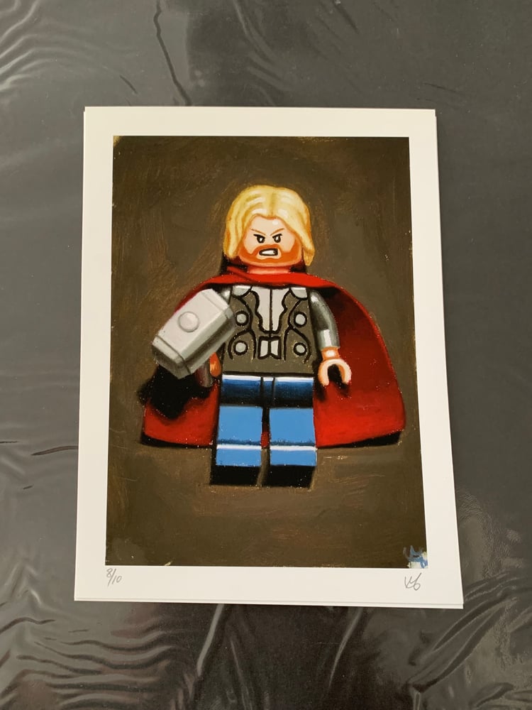 Image of Thor lego print 