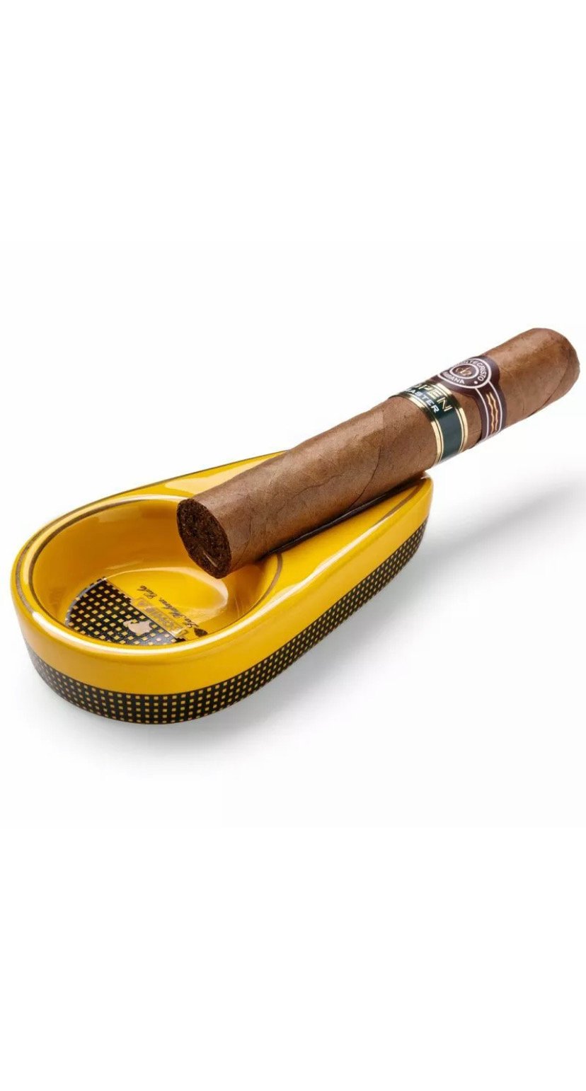 Image of Ceramic Cigar Ashtray Cigarate Travel Ash Holder Ash Single Slot Portable