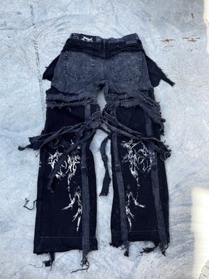 Image of FLARED DOUBLE LAYERS CUSTOM DENIM