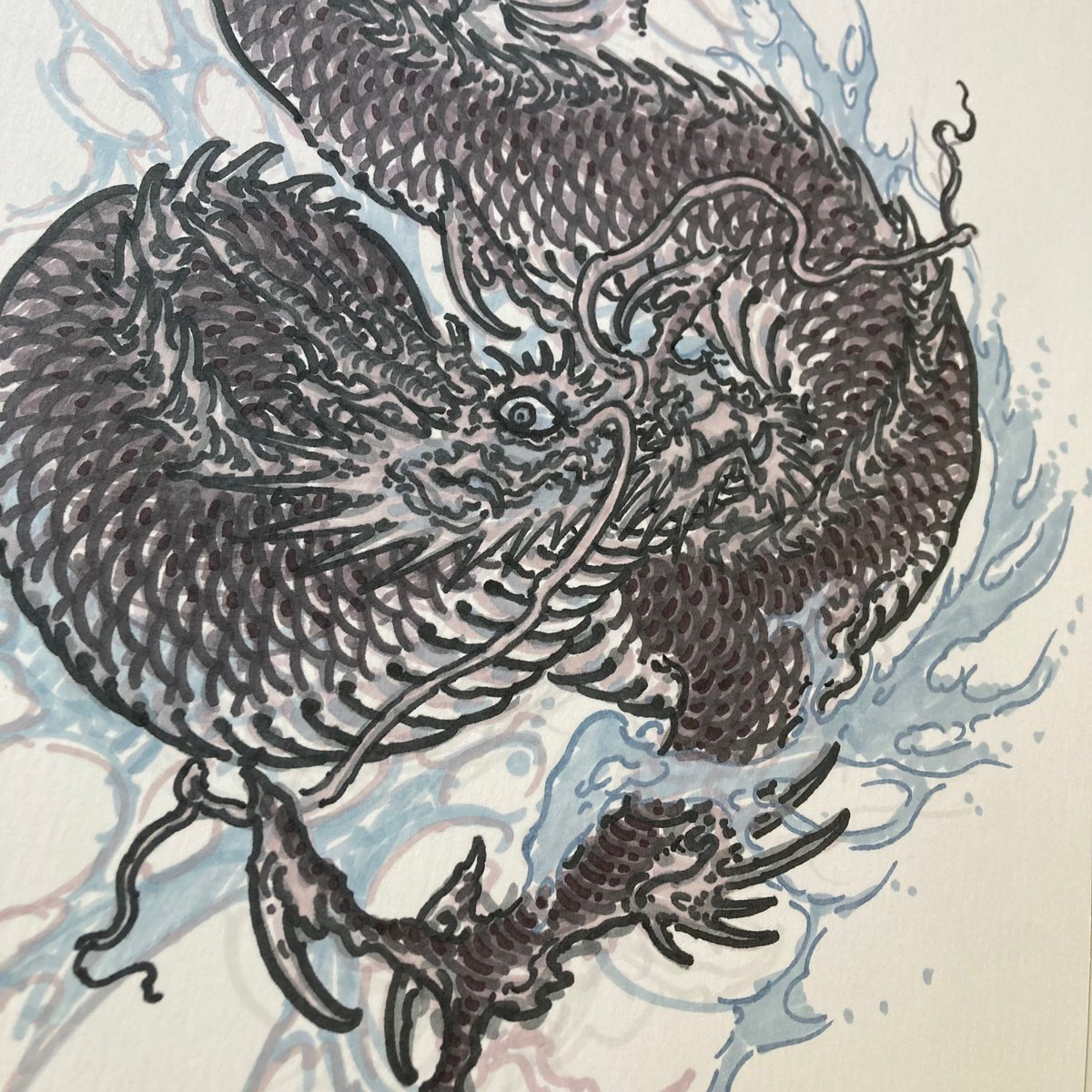 Coiled Dragon 10”x12”