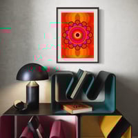 Image 4 of 'Hypnotic Bloom' 250gsm Matt Art Print Vintage Groove Design