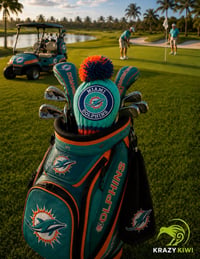 Image 3 of Miami Dolphin GOLF CLUB hand knit Cover NFL Football knitted gift-55e29660