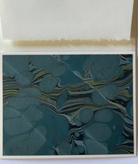 Image 5 of Marbled Notecard Set - Blue & Green Wave