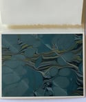 Marbled Notecard Set - Blue & Green Wave