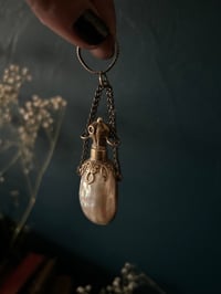 Image 4 of Magnifique fiole en nacre et laiton, XIXème siècle