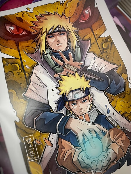 Image of Wild shiny Minato & Naruto