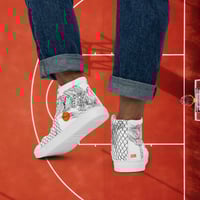 Image 2 of "Knotty, Netty, Thready, & Shreddy" men’s high top canvas shoes