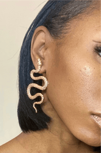 Image 2 of Retro Snake Earrings