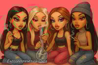 smoking with the girly pops stickers 