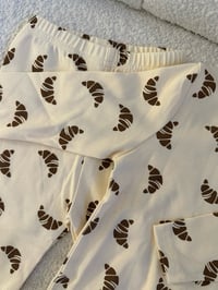 Image 3 of Croissant Print Pyjama Set - Vanilla