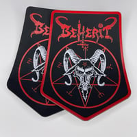 Image 1 of Beherit - Dawn Of Satan's Millennium Carved Faux Leather Patch