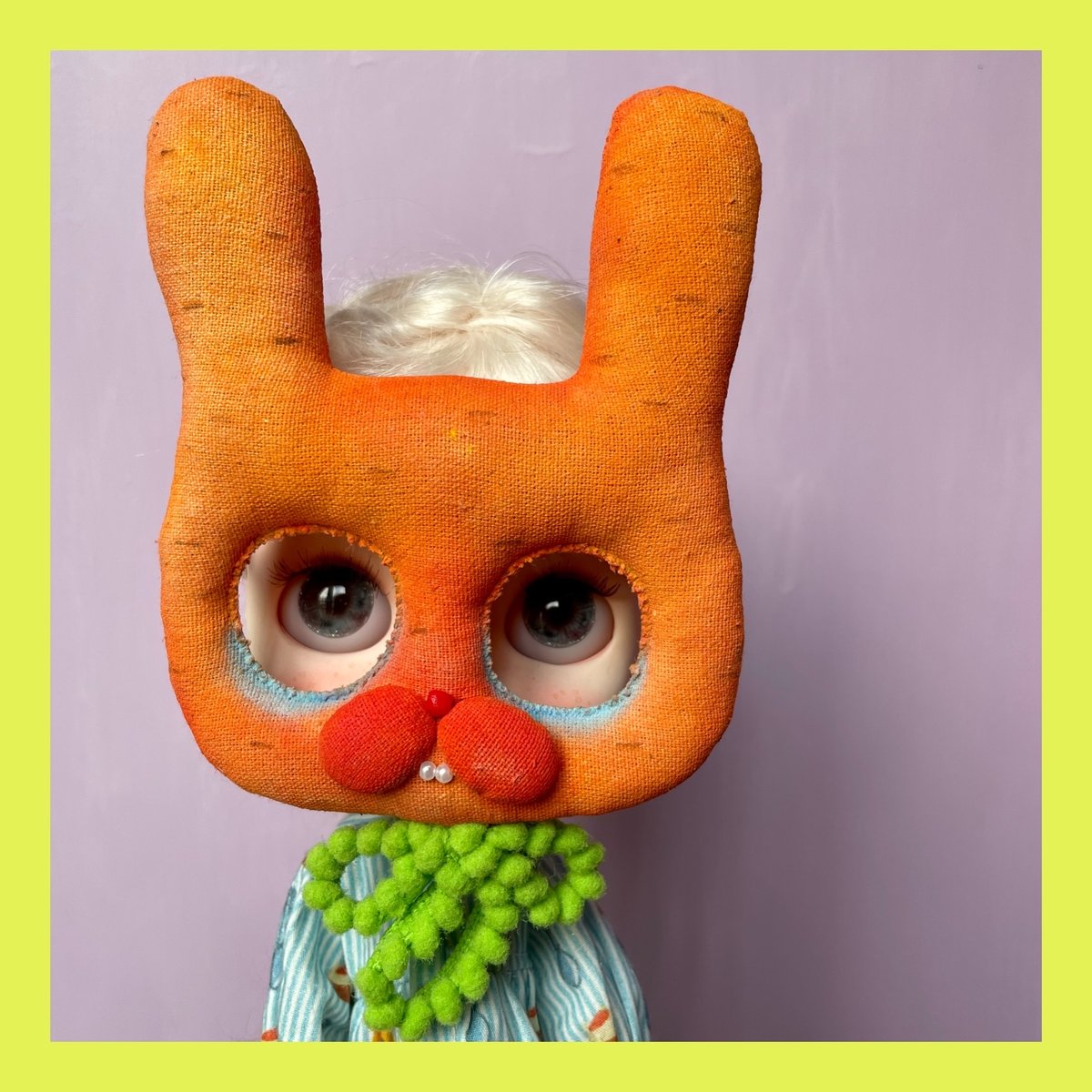 Image of Carrot Bunny Blythe Mask