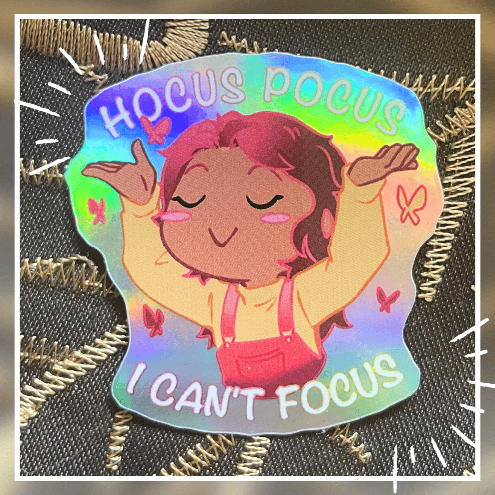 Image of I can't focus sticker