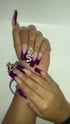Purple French Tip with Snakes  Image 4