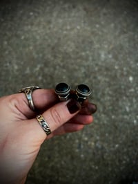 Image 1 of 12 mm Onyx License Plate Bolts - THIN ROPE