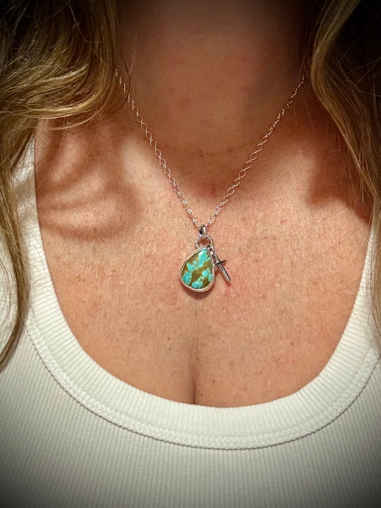 Image of Dainty Mine #8 & Cross Necklace (2) 🩵