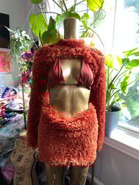 Image 1 of “Zina” 3 pc Burnt Orange Furry Set 