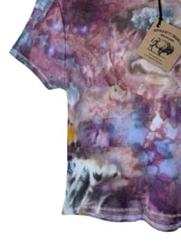 Image 4 of ♻️ UPCYCLED M BDG Crop Tee in Moody Watercolor Ice Dye