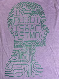 Image 4 of 80's Sportwear ISAAC ASIMOV lavender sleeveless medium tee