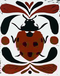 Bug Lino Print- lady bug