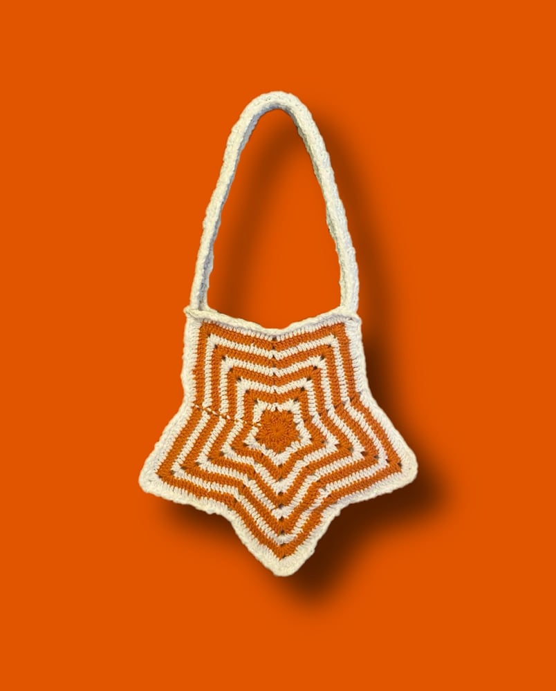 Image of orange starburst tote bag