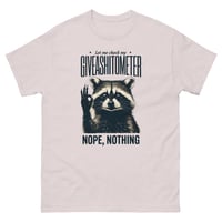 Image 7 of Unisex T-Shirt Giveashitometer Nope Nothing T-Shirt | Funny Raccoon Humor Graphic Tee