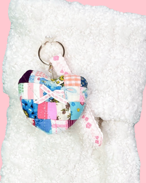 Image of My Heart To Yours Ornament Quilted Keychain 1