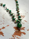 boho turquoise and emerald necklace