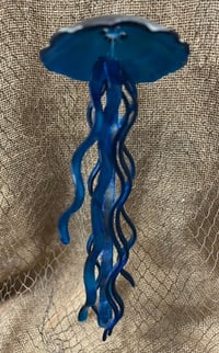 Image 5 of Deep Blue Sea Iridescent Jellyfish Windchimes 