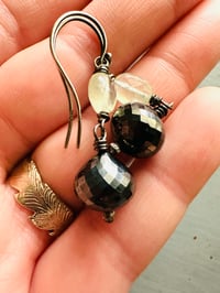 Image 11 of hematite disco ball earrings