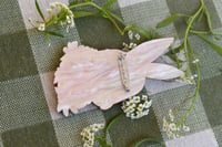 Image 6 of Blaire Bunny Brooch - pink and yellow flowers