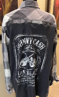 Vintage Gray/White Flannel Shirt Johnny Cash