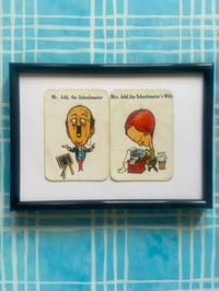 Image 8 of Mr and Mrs, couples cards, from the 'Old Maid' card game c1920s, framed vintage cards