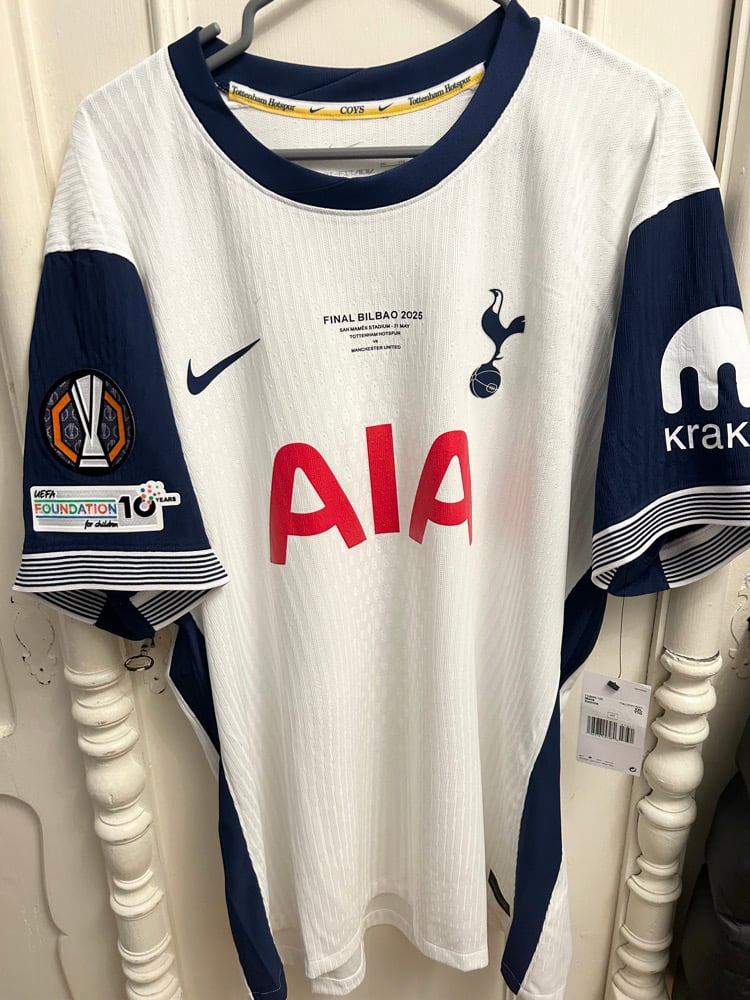 Image of Tottenham Hotspur “VAN DE VEN 37” Vaporknit 2024/25 Home Europa Final Shirt (XXL)