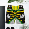 BOSSFITTED Grey Yellow Green and Black Yoga Shorts