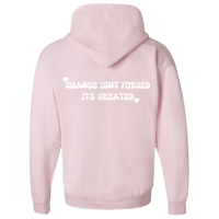 Image 2 of Pink Hearts Around Change Hoodie
